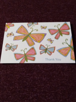 Thank You Notecard - Butterflies