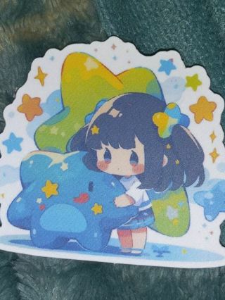 Cute one nice vinyl sticker no refunds regular mail only Very nice quality!!