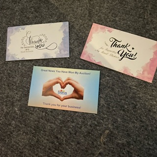 Three (3) Thank You Cards!! Free Shipping !! Look!!