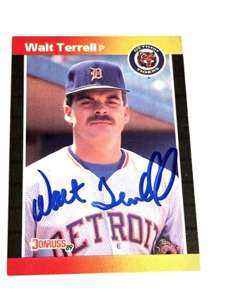 Autographed Walt Terrell Signed 1989 Donruss #296 Card Detroit Tigers Auto AU