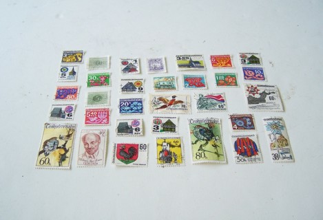 Czechoslovakia Postage Stamps Used/Cancelled Set of 32