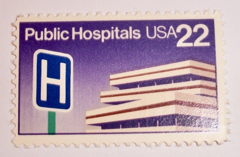 Scott #2210, Public Hospitals, Useable 22¢ US Postage Stamp