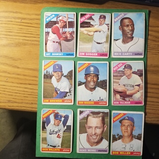 9 - LOT -1966 TOPPS LOW GRADE - BASEBALL CARDS