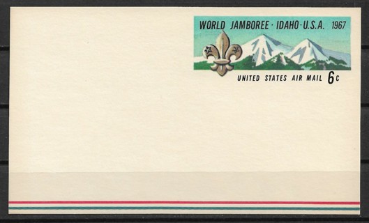 1967 ScUXC7 Boy Scouts World Jamboree, Idaho mint  Airmail Postal Card