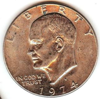 1974 (D) Eisenhower Dollar Circulated