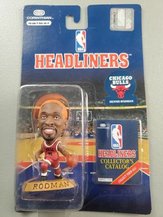 1996 NBA Corinthian Headliners Dennis Rodman Chicago Bulls Action Figure Orange