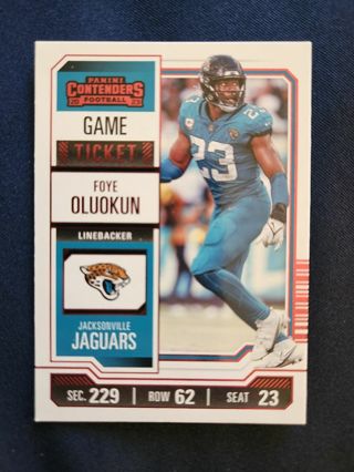 2023 Panini Contenders Red Game Ticket Foye Oluokun