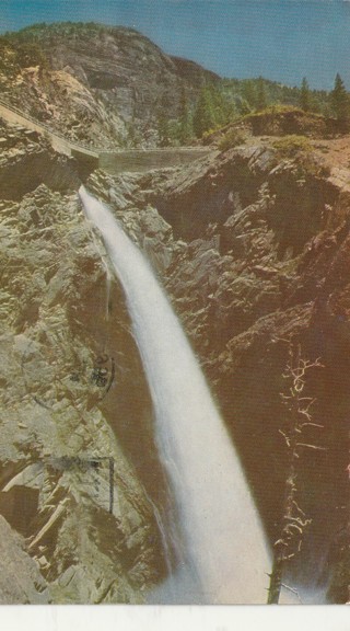 Vintage Used Postcard: d: 1955 Bear Creek Falls, Montrose, CO