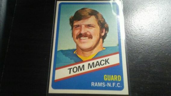 RARE ORIGINAL 1976 TOPPS WONDER BREAD ALL STAR SERIES TOM MACK LOS ANGELES RAMS FOOTBALL CARD# 10