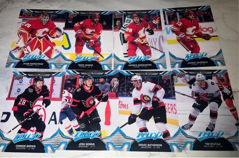 Lot of 8 NHL Flames & Senators!  MVP Upper Deck!