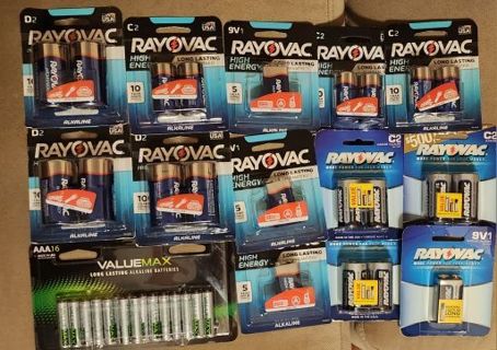 Lot of Rayovac Batteries  Value Max (CVS) - C, D , and AAA - 29 Batteries (in all) FREE USA SHIPPING