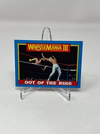 1987 Topps Wrestlemania III Out Of The Ring Card