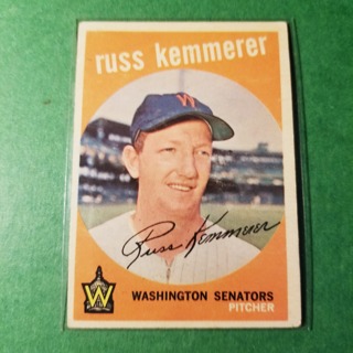 1959 - TOPPS BASEBALL CARD NO. 191 - RUSS KEMMERER - SENATORS