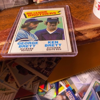 1977 topps big league brothers g Brett k Brett baseball card 