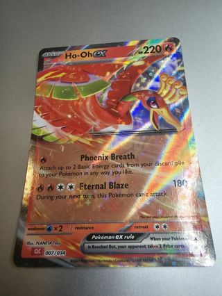 Pokemon Ho oh EX 007/034 holo rare card