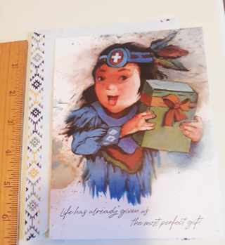 Happy Birthday Card (Native American theme) w/Envelope #2