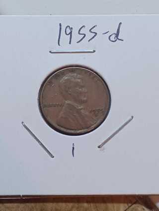 1955-D Lincoln Wheat Penny! 41.1