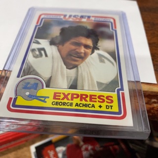 1984 topps usfl express george achica football card 