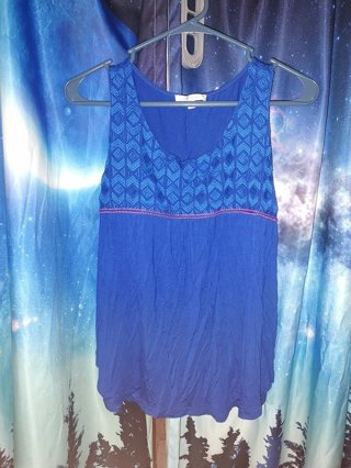 Skies Are Blue Blue Sleeveless Tunic Top / Ladies Size Large