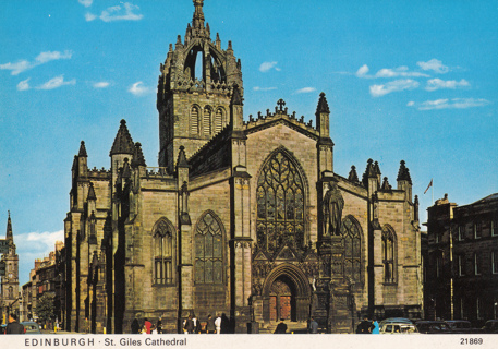 Vintage Postcard St. Giles Cathedral, Edinburgh, Scotland