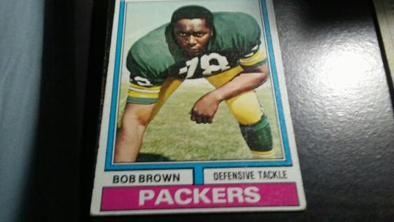 1973 BOB BROWN GREEN BAY PACKERS FOOTBALL CARD# 266