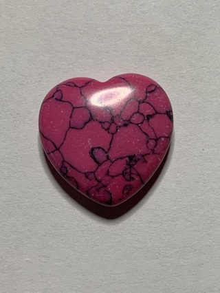 HEALING STONE~PINK~VEINED HEART~SET 2~FREE SHIPPING!