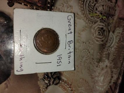 1951 Great Britain Farthing coin