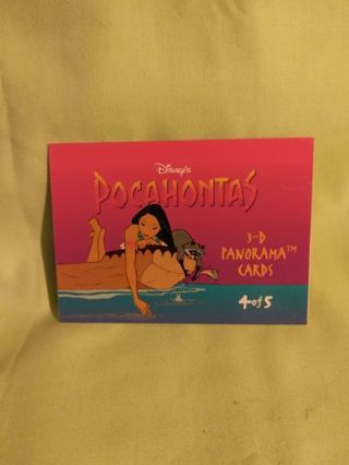 Pocahontas 3-D Panorama Trading Card # 4 Of 5