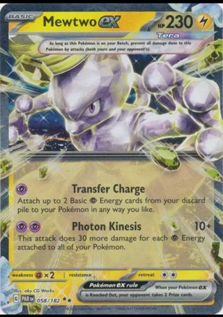 NM Ultra Rare Mewtwo Ex Scarlet and Violet Pokemon card