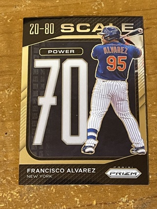 2023 Panini Prizm Baseball - 20-80 Scale Insert Card - FRANCISCO ALVAREZ #SC3