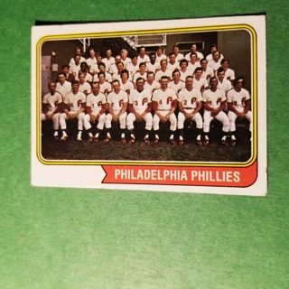 1974 - TOPPS BASEBALL CARD NO. 383 - PHILADE;PHIA TEAM - PHILLIES - EXMT/NRMT 