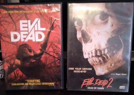 2 DVD MOVIES "EVIL DEAD & EVIL DEAD 2"