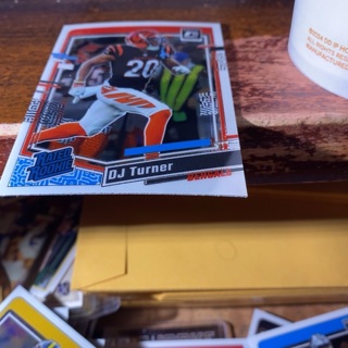 2023 panini donruss optic dj turner rookie football card 