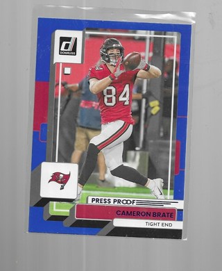 2022 DONRUSS CAMERON BRATE BLUE PRESS PROOF #254