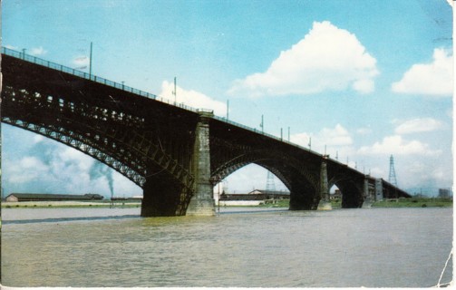 Vintage Postcard Eabs Bridge, St. Louis, MO