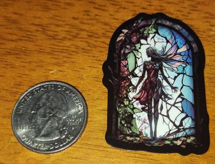 Stained Glass Fairy Sticker