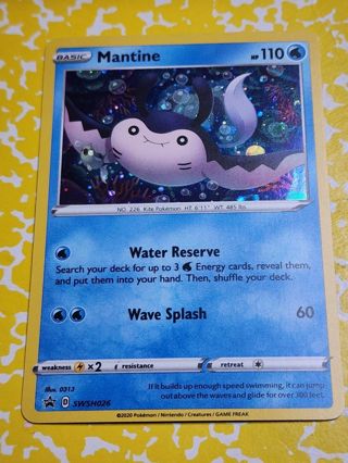 Pokemon Mantine holo promo rare swsh026