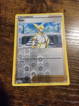 Pokemon Volo reverse Holo rare card 169/196