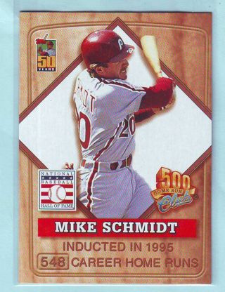 2001 Topps Post Mike Schmidt INSERT Baseball Card # 7 of 8 Phillies