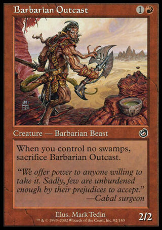 2002 Magic the Gathering MTG Barbarian Outcast (92) 