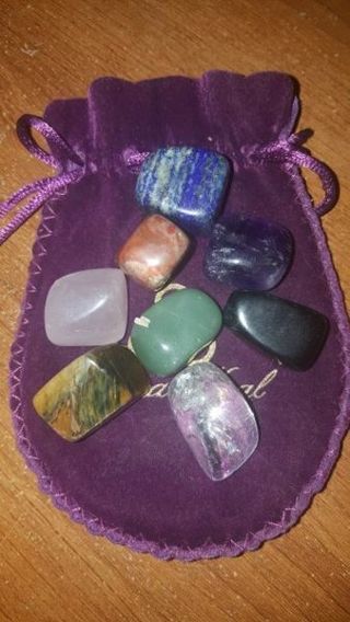 Large Chakra Stones w/Purple Bag