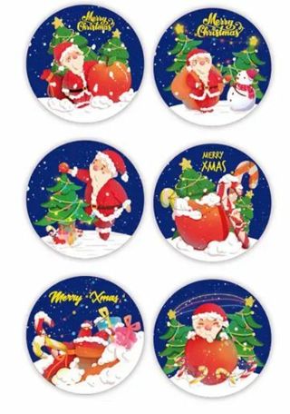 ⛄NEW⭐(6) 1.5" Christmas Stickers⛄