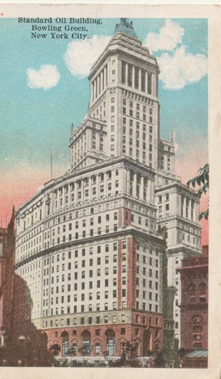 Vintage Used Postcard: 1932 Standard Oil Builing, Bowling Green, NYC, NY