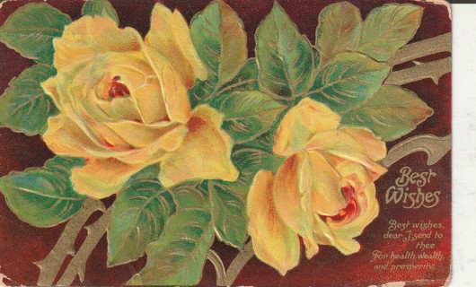 Vintage Used Postcard: (d): 1910 Best Wishes