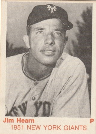 1975 TCMA 1951 NEW YORK GIANTS JIM HEARN NEW YORK GIANTS