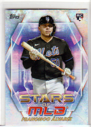 Francisco Alvarez, 2023 Topps Stars of MLB ROOKIE Card #SMLB-50, New York Mes, (L6