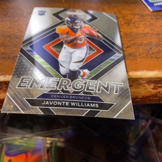 2021 panini prizm emergent javonte Williams rookie football card 