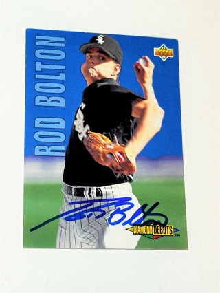 Original Autograph, Rod Bolton; Chicago White Sox, 1993 Upper Deck #502