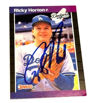 Autographed Ricky Horton Signed 1989 Donruss #582 Card Los Angeles Dodgers