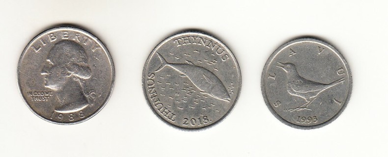 2 coins from Croatia